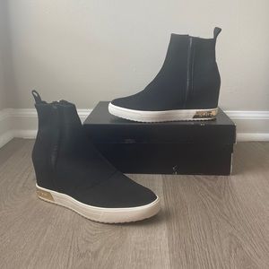 Black Wedge Sneaker
